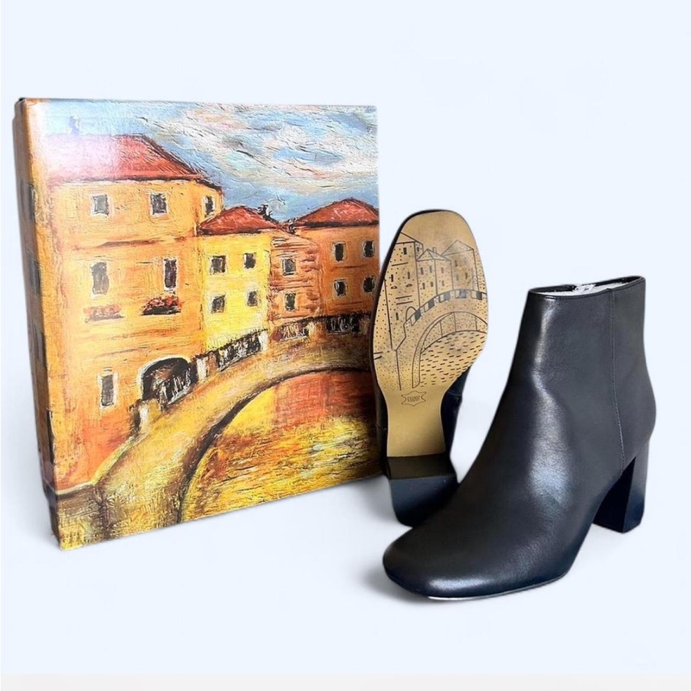 Luxury Italy Black Leather boots ♠️ - Picture 4 of 6